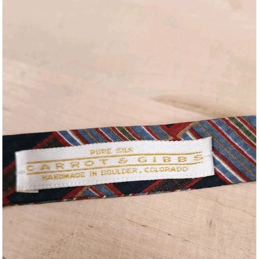 Carrot And Gibbs Bowtie Multicolor Lot Of 2 Handmade Pure Silk USA